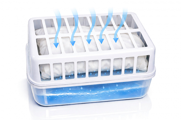 Luftentfeuchter Raumentfeuchter Set: 1 Gerät + 2 Nachfüllpackungen - verhindert Schimmel, Moder, üble Gerüche, Stockflecken